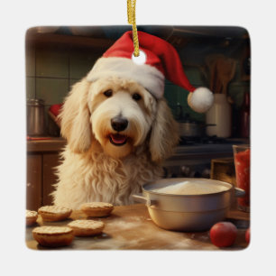 Goldendoodle Weihnachtskekse Urlaub Keramikornament