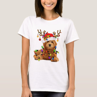 Goldendoodle-Weihnachtsweiden Rentiere Weihnachtsl T-Shirt