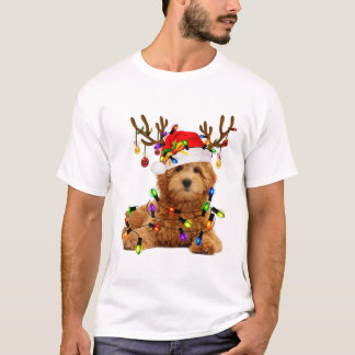Goldendoodle-Weihnachtsweiden Rentiere Weihnachtsl T-Shirt