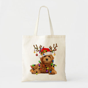 Goldendoodle-Weihnachtsweiden Rentiere Weihnachtsl Tragetasche