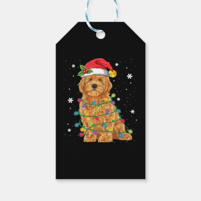 Goldendoodle Weihnachtsweihnachtsweihe Weihnachtsm Geschenkanhänger (Vorderseite)