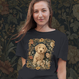 Goldendoodle Welpe im antiken Garten T-Shirt