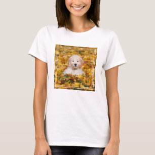Goldendoodle Welpe in Herbstlauben T-Shirt