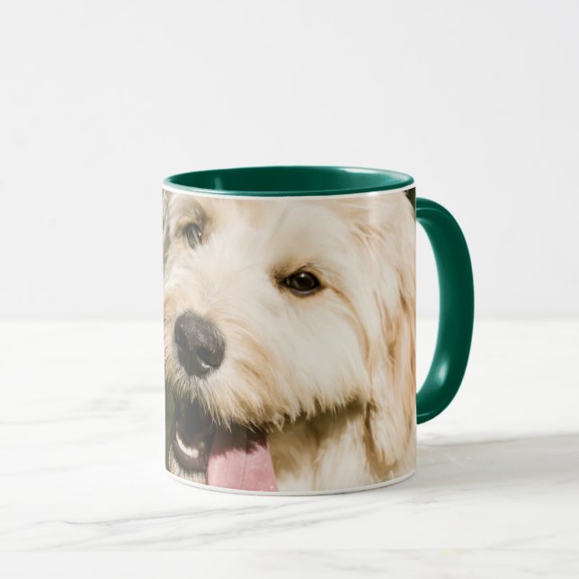 Goldendoodle Welpenpaneel Tasse (VorderseiteRechts)