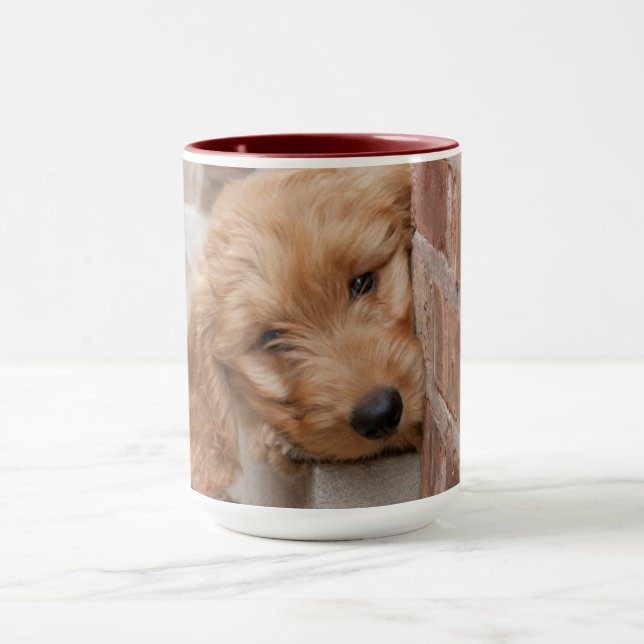 Goldendoodle-Welpenpfanne Tasse (Zentrum)