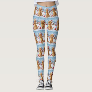 Goldendoodle Winter Wunderland Weihnachtsfreuden Leggings