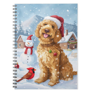 Goldendoodle Winter Wunderland Weihnachtsfreuden Notizblock