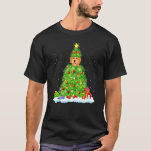 Goldendoodle Xmas Leuchtend Baum Funny Goldendoodl T-Shirt