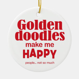 Goldendoodles machen mich glücklich keramik ornament