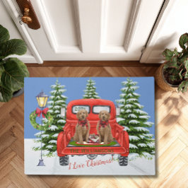 Goldendoodles Vintager LKW Familienname Fußmatte