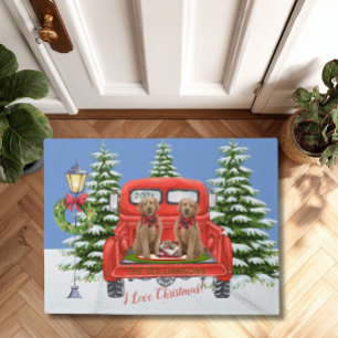Goldendoodles Vintager LKW Familienname Fußmatte
