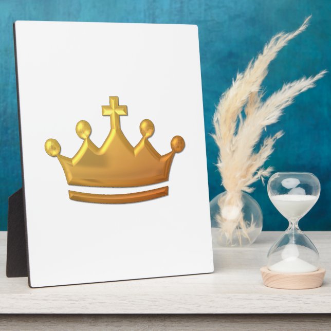 Goldene "3-D"-Krone Fotoplatte (Seite)