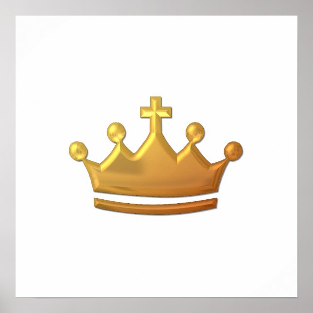 Goldene "3-D"-Krone Poster (Vorne)
