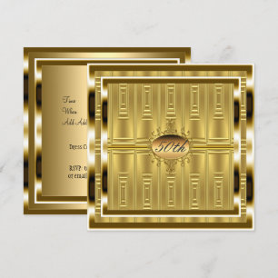 Goldene 50. Geburtstagsfeier Einladung Gold