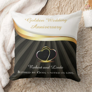Goldene 50. Hochzeit Religiöser Jahrestag Kissen