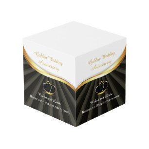 Goldene 50. Hochzeit Religiöser Jahrestag  Würfel