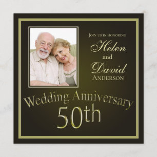 Goldene 50. Hochzeitstag Einladung