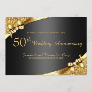 Goldene 50. Hochzeitstag Einladung