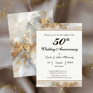 Goldene 50. Hochzeitstag Einladung