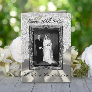 Goldene 50. Hochzeitstag Modern Karte
