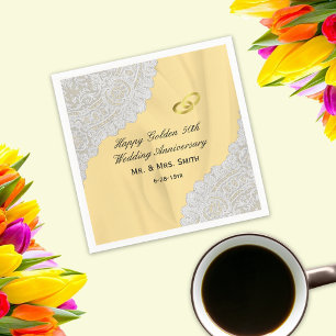 Goldene 50. Hochzeitstag Serviette