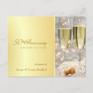 Goldene 50. Jahrestags-Party Einladungen