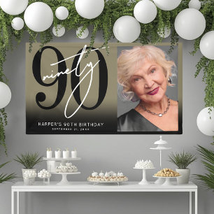 Goldene 90. Geburtstagsfeier Banner