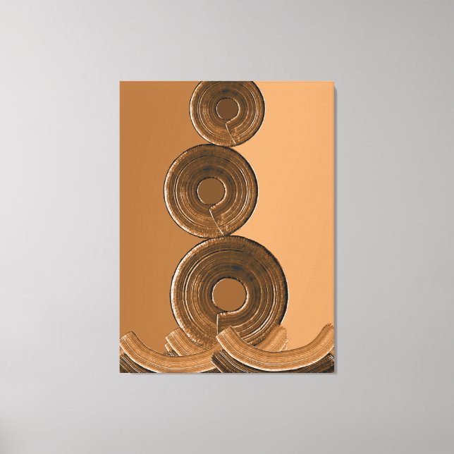 Goldene abstrakte Kunst – Modern Leinwanddruck (Vorderseite)