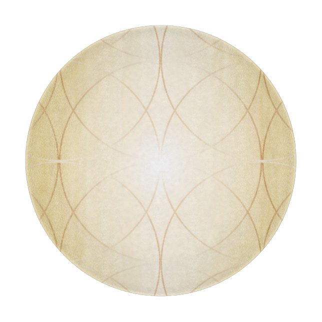 Goldene abstrakte Linien Schneidebrett (Vorderseite)