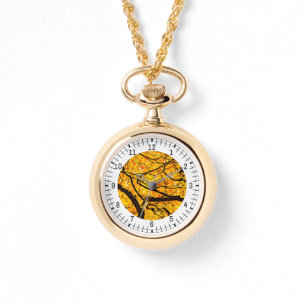 Goldene Adern des Herbstes Armbanduhr