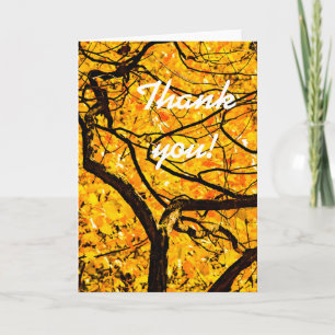 Goldene Adern des Herbstes Dankeskarte