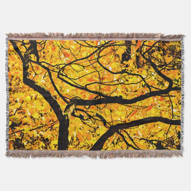 Goldene Adern des Herbstes Decke (Vorderseite)