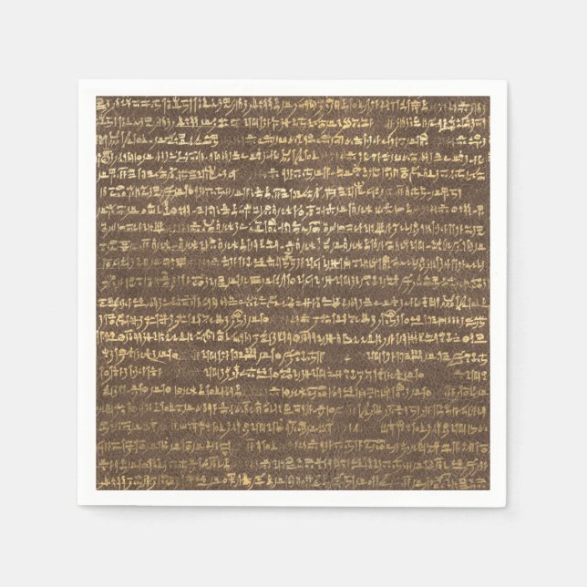 Goldene ägyptische Muster Serviette (Vorderseite)