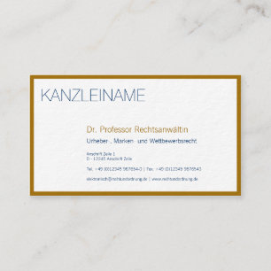 Goldene Akzente Visitenkarte