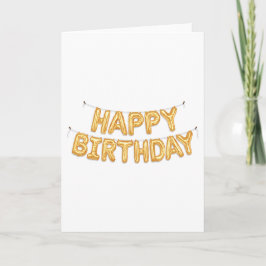 Goldene Alles Gute zum Geburtstag Ballonkarte Karte