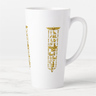 Goldene altägyptische Symbole – Luxuriöse Hierog Milchtasse