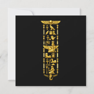 Goldene altägyptische Symbole – Luxuriöse Hierog Save The Date