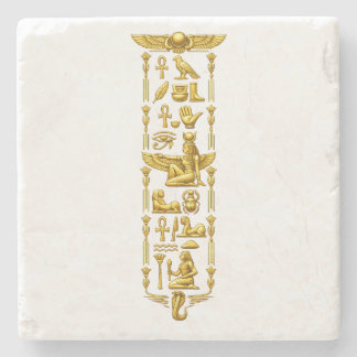 Goldene altägyptische Symbole – Luxuriöse Hierog Steinuntersetzer