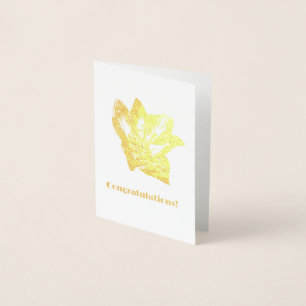 Goldene Amaryllis Folienkarte