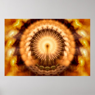 Goldene Amber-Divine-Emanations-Mandala Poster