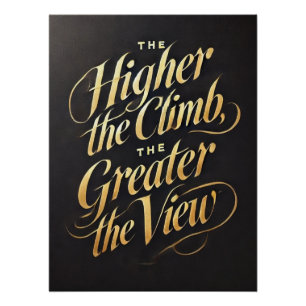 Goldene Ambition - Motivierend Kalligrafie Kunst Poster