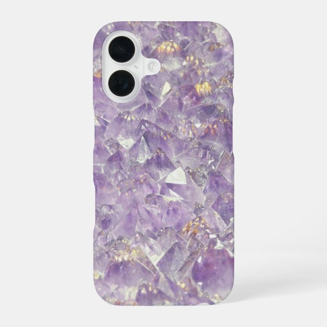 Goldene Amethyst-Schimmer iPhone 16 Hülle (Rückseite)