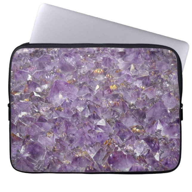 Goldene Amethyst-Schimmer Laptopschutzhülle (Vorderseite)