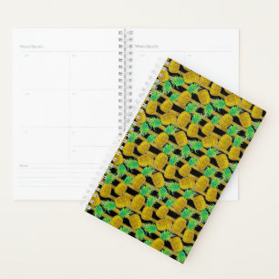 Goldene Ananas auf Streifen Planer