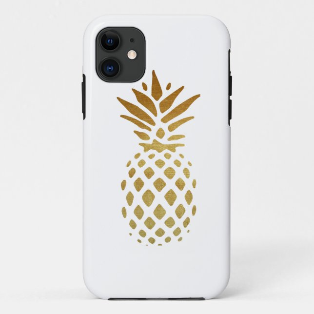 Goldene Ananas, Frucht im Gold Case-Mate iPhone Hülle (Rückseite)
