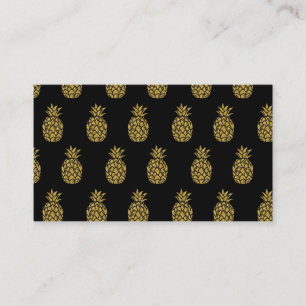 Goldene Ananas Glitter Tropischer Früchte Liebhabe Visitenkarte