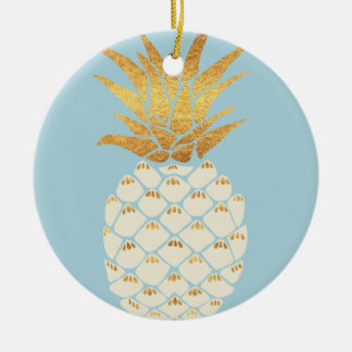 Goldene Ananas Keramikornament