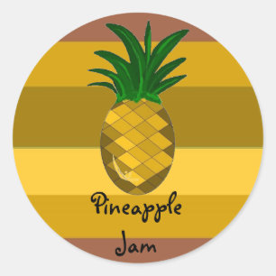 Goldene Ananas-Marmelade Runder Aufkleber