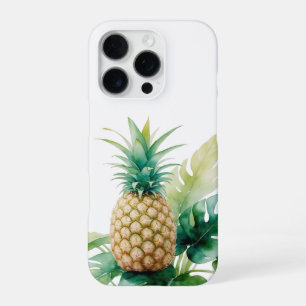 Goldene Ananas mit Monstera iPhone 16 Pro Hülle