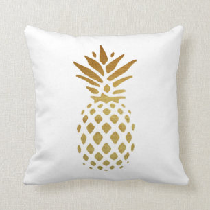 Goldene Ananas, Obst in Gold Kissen